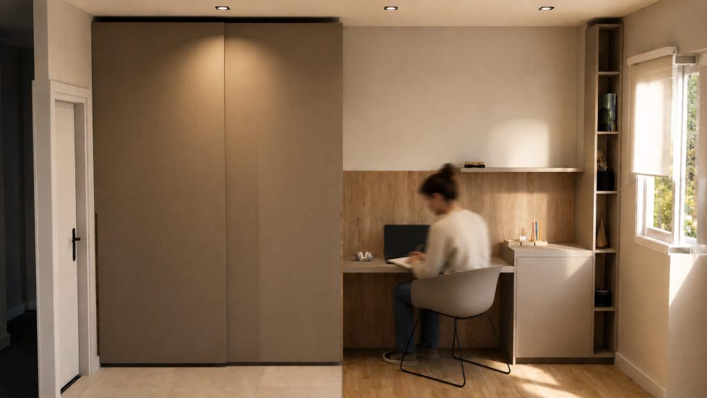 Escritorio a medida de la habitación